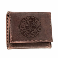University of Louisiana at Lafayette, Tri-Fold Wallet, Brown, CH, 100%