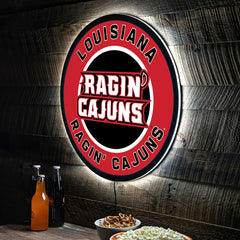 LED Wall Decor, Round, University of Louisiana-Lafayette