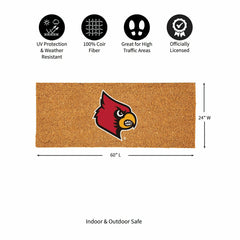 University of Louisville Extra Large Full Color Coir Mat, 60"x24"