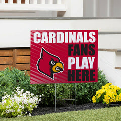 University of Louisville Coroplast Yard Sign "Fans Play Here"