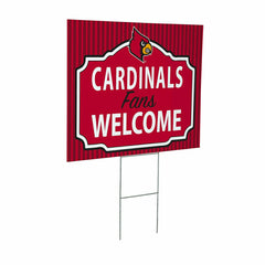 University of Louisville Coroplast Yard Sign, "Fans Welcome"