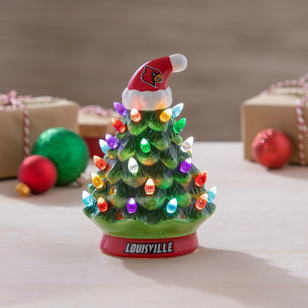 University of Louisville 8" LED Ceramic Christmas Tree
