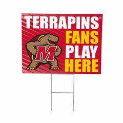 University of Maryland Coroplast Yard Sign "Fans Play Here"