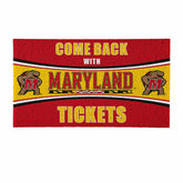 28" x 16" PVC Trapper Mat, Come Back with Tickets, University of Maryl