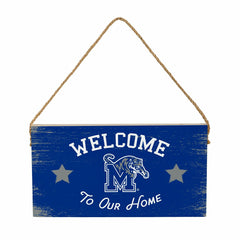 University of Memphis Wood Wall Sign, 6x11