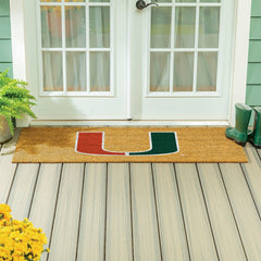 University of Miami Extra Large Full Color Coir Mat, 60"x24"