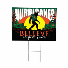 University of Miami Yard Sign, Bigfoot