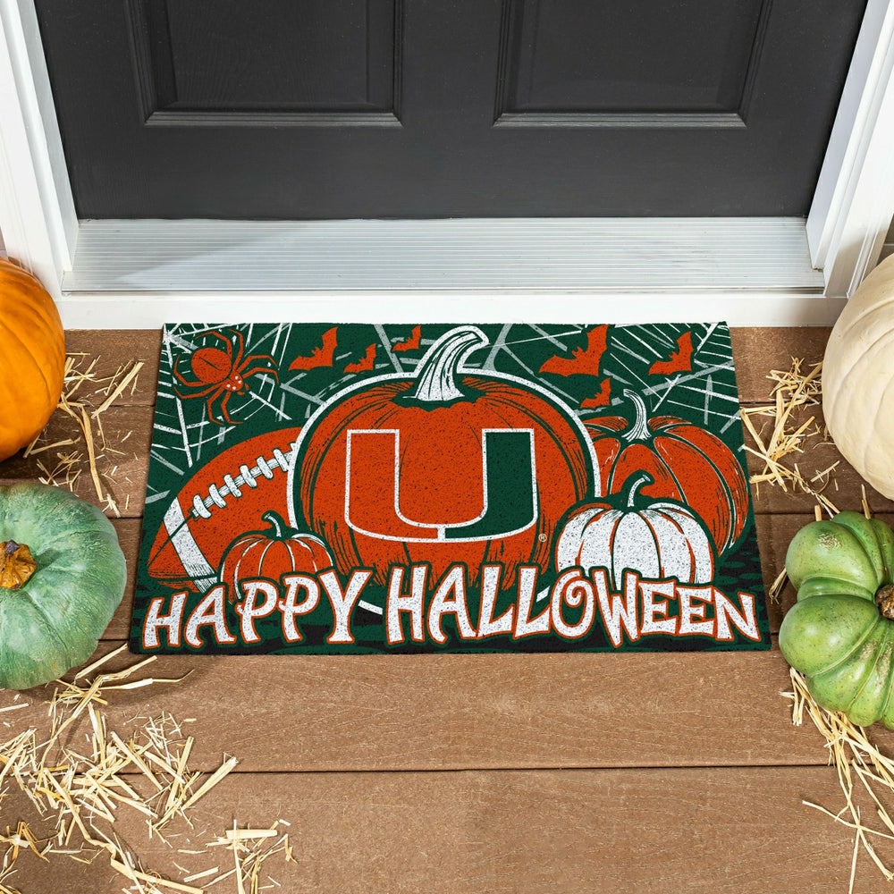 University of Miami Halloween PVC Mat, 28"x16"