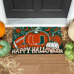 University of Miami Halloween PVC Mat, 28"x16"