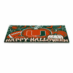 University of Miami Halloween PVC Mat, 28"x16"