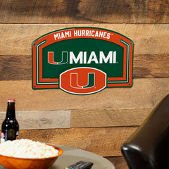 University of Miami USA Embossed Steel Wall Sign, 11" x 17"
