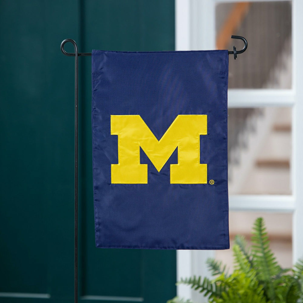 University of Michigan Applique Garden Flag