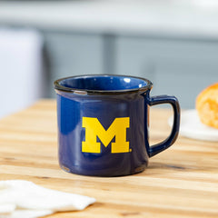 University Of Michigan Ceramic Camp Cup with Enamel Finish, 14oz
