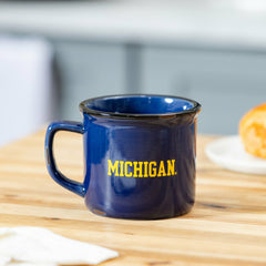 University Of Michigan Ceramic Camp Cup with Enamel Finish, 14oz