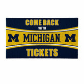 28" x 16" PVC Trapper Mat, Come Back with Tickets, University Of Michi