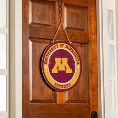 University of Minnesota Round Door Décor with Hanging Rope, 18x18
