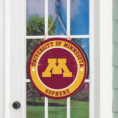 University of Minnesota Round Door Décor with Hanging Rope, 18x18