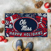 University of Mississippi Holiday PVC Mat, 28"x16"