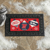 University of Mississippi Holiday Flocked Coir Sassafras Switch Mat, 2