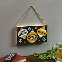University of Missouri Holiday Wood Wall Sign, 6x11