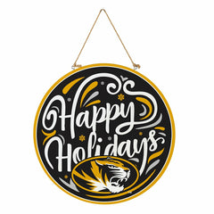 University of Missouri Holiday Round Door Décor with Hanging Rope, 18x