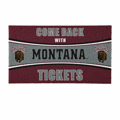 28" x 16" PVC Trapper Mat, Come Back with Tickets, University of Monta