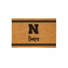 University of Nebraska Large One Color Coir Mat, 36"x24"