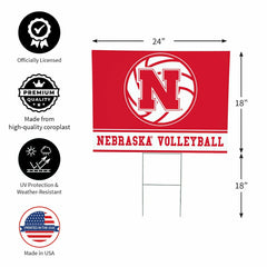 University of Nebraska Yard Sign, Volleyball