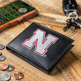 University of Nebraska Black Bi-Fold Embroidered Wallet