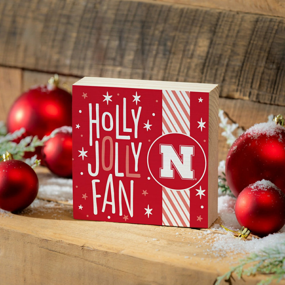 University of Nebraska Block, Holiday, 6x6