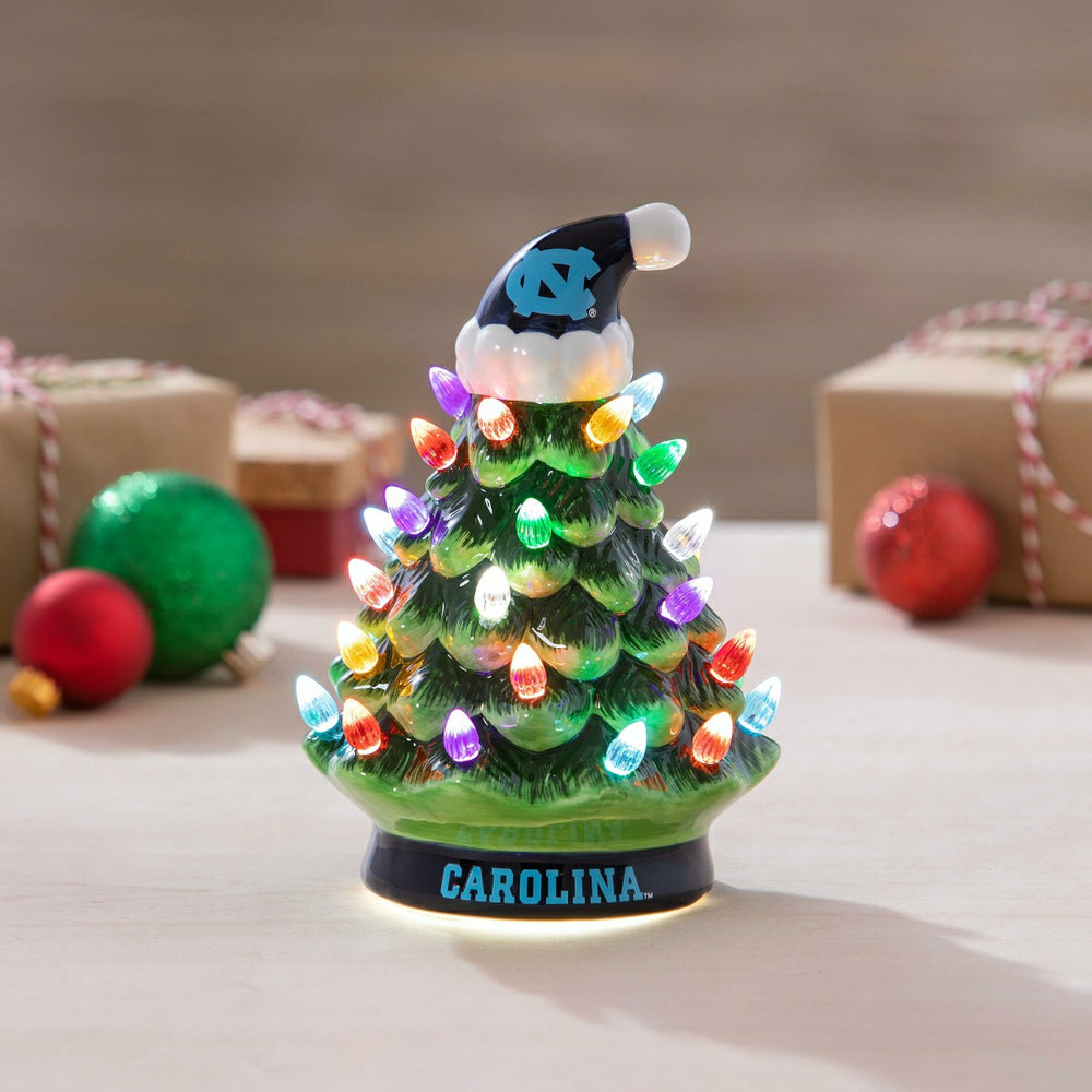 8" LED Ceramic Christmas Tree, University of North Carolina