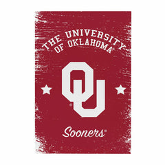 University of Oklahoma Wood Wall Sign, 16x24