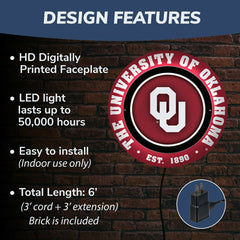 University of Oklahoma, Metal Lite, Round