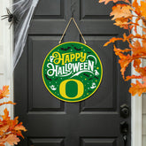 University of Oregon Halloween Round Door Décor with Hanging Rope, 18x