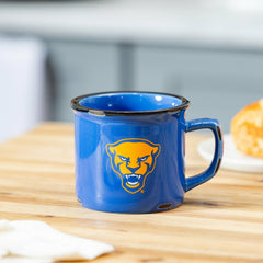 University of Pittsburgh Ceramic Camp Cup with Enamel Finish, 14oz