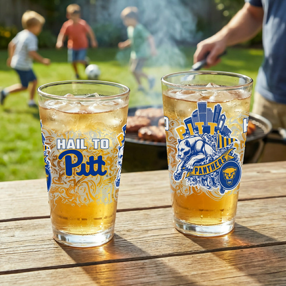 University of Pittsburgh 16oz Glass pint, Set of 2