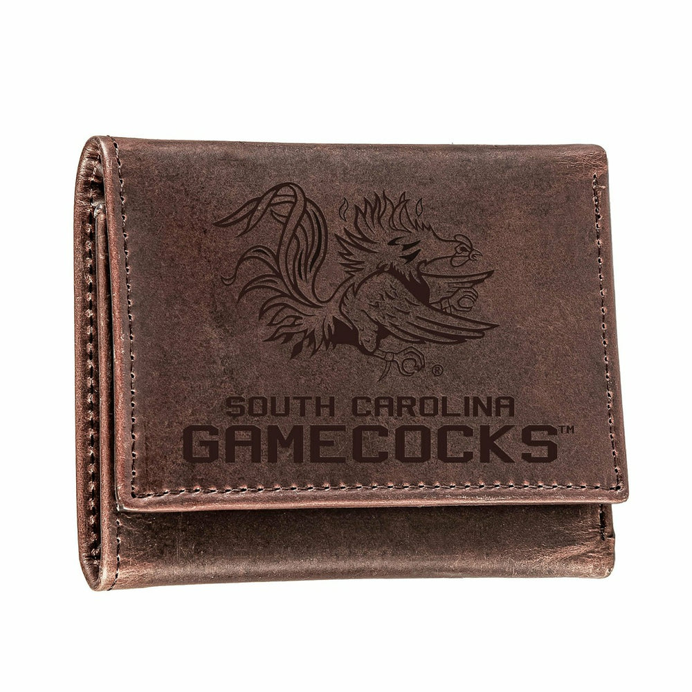 University of South Carolina, Tri-Fold Wallet, Brown, CH, 100% Genuine