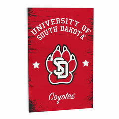 University of South Dakota Wood Wall Sign, 16x24