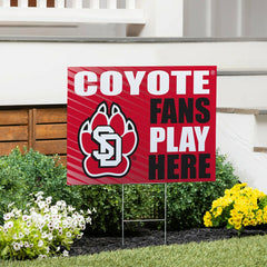 University of South Dakota Coroplast Yard Sign "Fans Play Here"