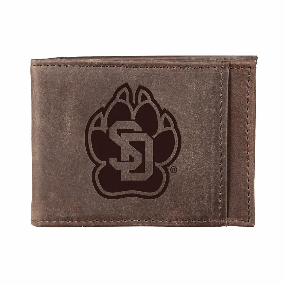 Front Pocket Wallet w/ RFID Blocking, University of South Dakota, Brow