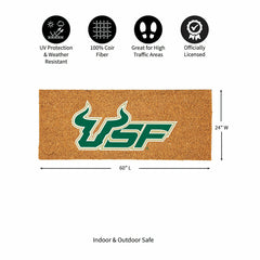 University of South Florida Extra Large Full Color Coir Mat, 60"x24"