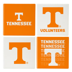 University of Tennessee Ceramic Coasters Set, 4pcs with Wood Caddy