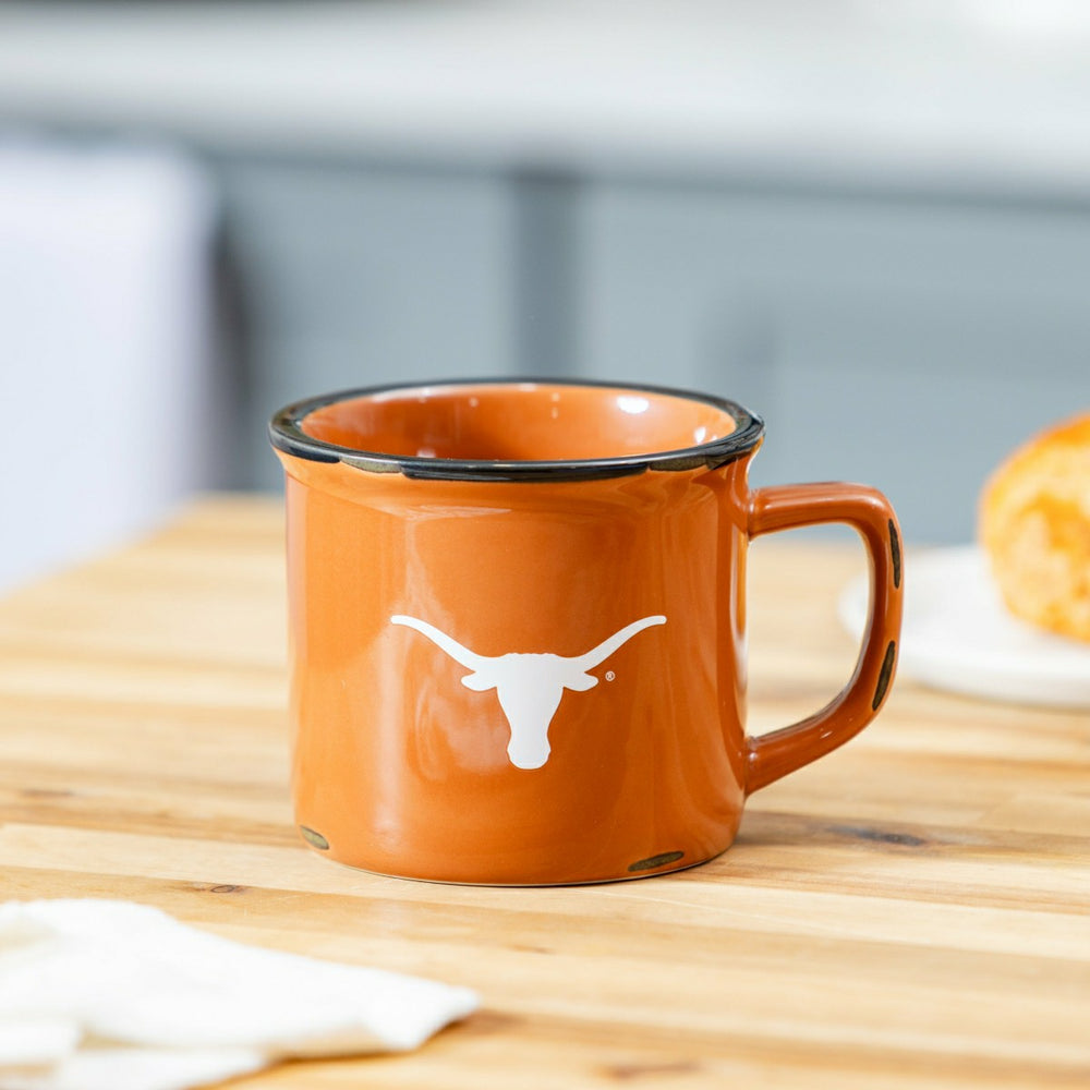 University of Texas Ceramic Camp Cup with Enamel Finish, 14oz