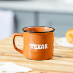 University of Texas Ceramic Camp Cup with Enamel Finish, 14oz