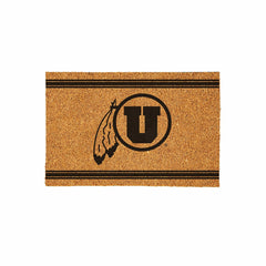 University of Utah Large One Color Coir Mat, 36"x24"