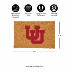 University of Utah Large Full Color Coir Mat, 36"x24"