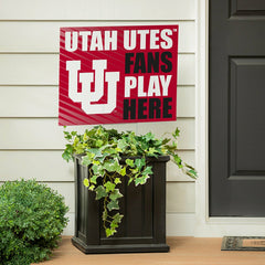 University of Utah Coroplast Yard Sign "Fans Play Here"