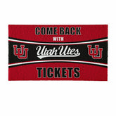 28" x 16" PVC Trapper Mat, Come Back with Tickets, University of Utah
