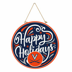 University of Virginia Holiday Round Door Décor with Hanging Rope, 18x