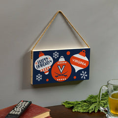 University of Virginia Holiday Wood Wall Sign, 6x11